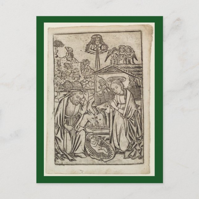 RENAISSANCE IMPRIMER LA CARTE DE NOËL DE NATIVITÉ (Devant)