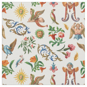 Renaissance Italian Birds Mythological Creatures Fabric