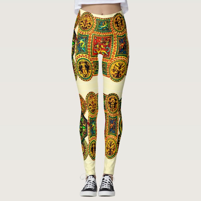 renaissance Italy motifs print Leggings (Front)