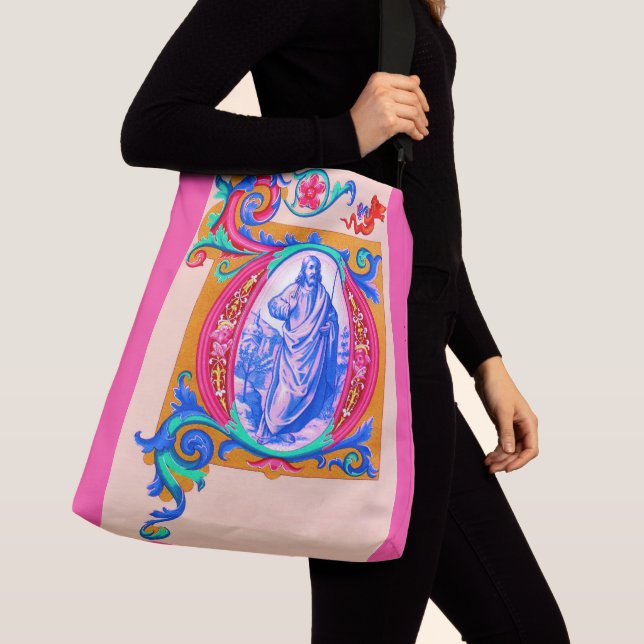 Renaissance Jesus print Crossbody Bag (Close Up)
