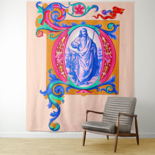 Renaissance Jesus print Tapestry