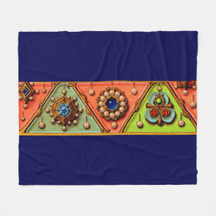 Renaissance jewels print fleece blanket