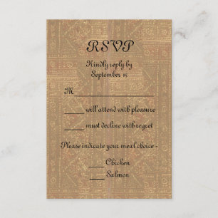 Renaissance Lady and Knight Medieval Wedding RSVP Card