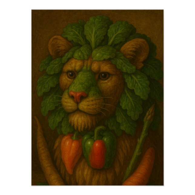 Renaissance Lion Portrait Poster (Front)