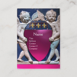 RENAISSANCE LITTLE ANGELS MONOGRAM Pink  Amethyst Business Card
