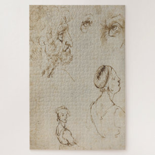 Renaissance Master Drawings by Leonardo da Vinci Jigsaw Puzzle