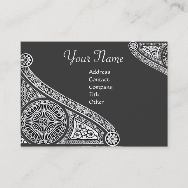 RENAISSANCE Monogram 2 dark grey Business Card (Front)