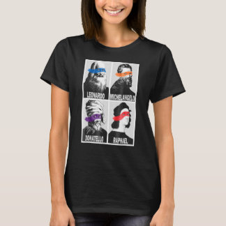 Renaissance Ninja Artists Poster Style Pop Art T-Shirt