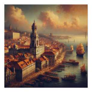 Renaissance oil painting poster