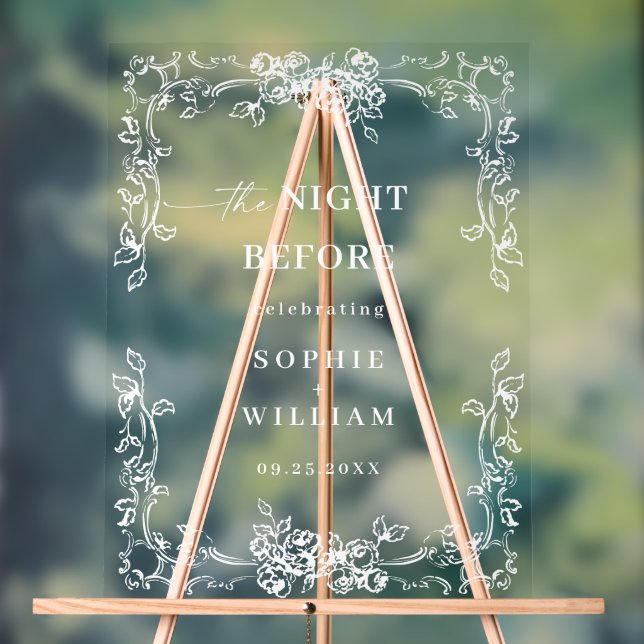 Renaissance Ornate Floral Rehearer Diner Bienvenue (Neutre)