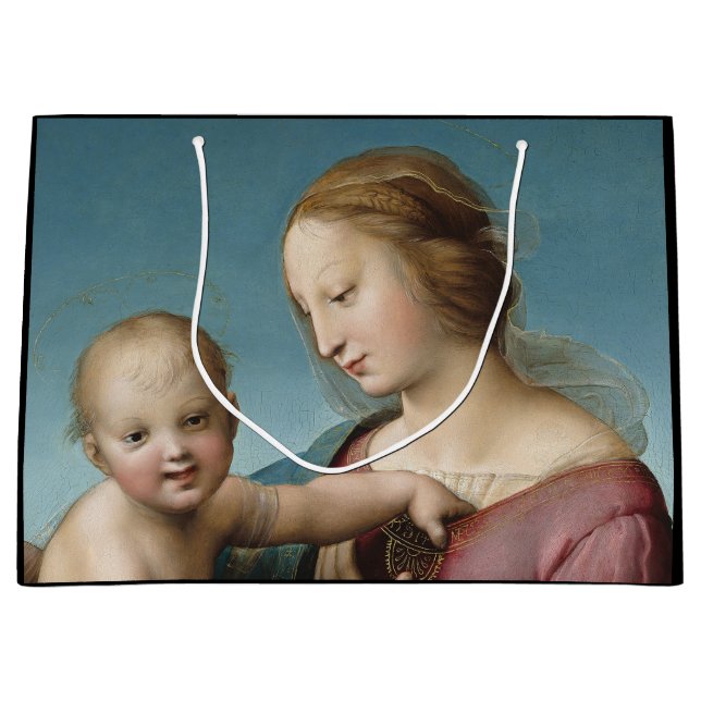 Renaissance Painting of Madonna and Child Large Gift Bag (Front)