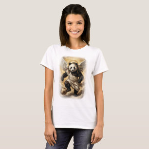 Renaissance Panda Style playing Soccer on a  T-Shirt