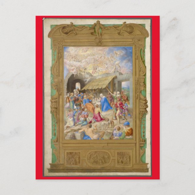 RENAISSANCE PEINTURE DE LA NATIVITÉ COMME CARTE DE (Devant)