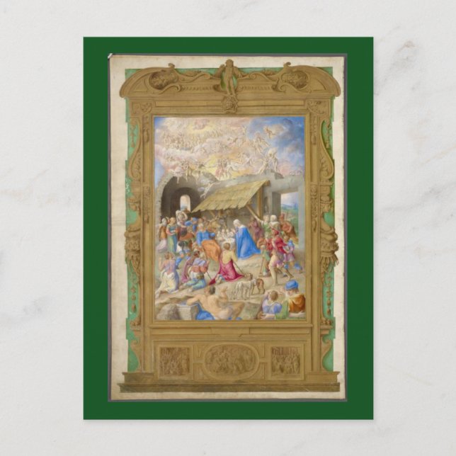 RENAISSANCE PEINTURE DE LA NATIVITÉ COMME CARTE DE (Devant)