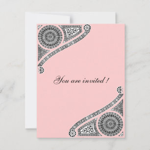 RENAISSANCE ,pink Invitation