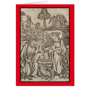 RENAISSANCE PRINT OF NATIVITY CHRISTMAS CARD