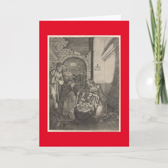 RENAISSANCE PRINT OF NATIVITY HOLIDAY CARD (Front)