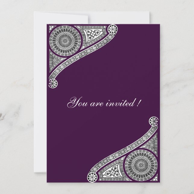 RENAISSANCE ,purple Invitation (Front)