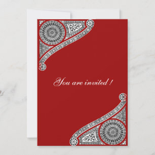 RENAISSANCE ,red Invitation