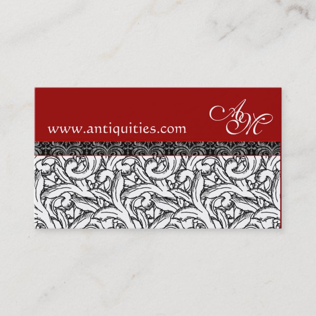 Renaissance Red, White & Black Business Cards (Front)