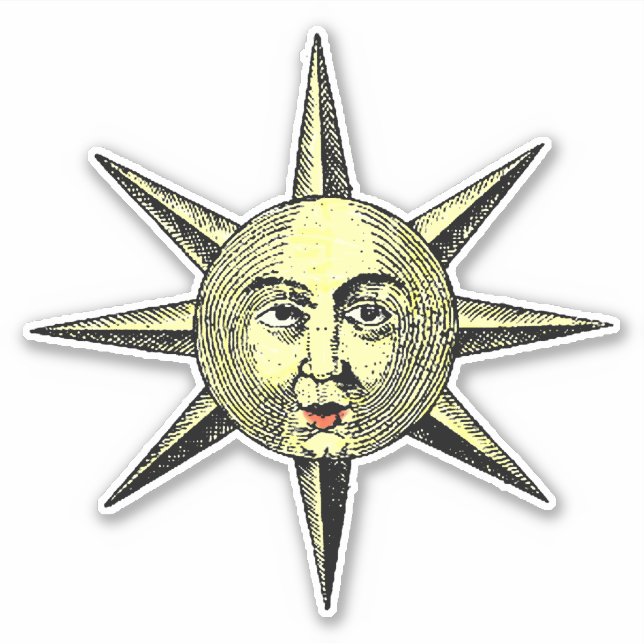 Renaissance Science Astronomy Hand Coloured Sun (Front)