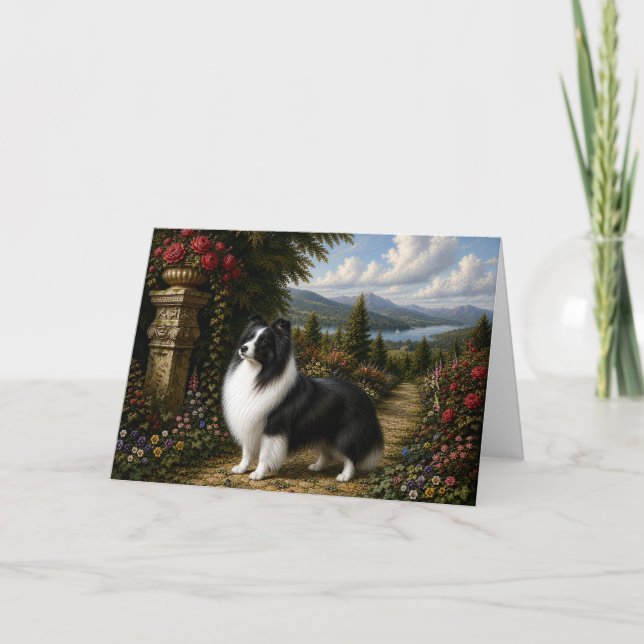 Renaissance Shetland Sheepdog Blank Card (Front)