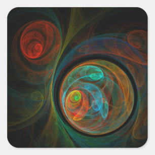 Renaissance Sticker Carré Art Abstrait