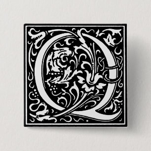 Renaissance Style Alphabet Letter Q - Pin