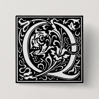 Renaissance Style Alphabet Letter Q - Pin
