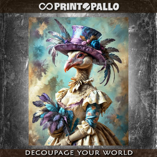 Renaissance style painting: Victorian Lady Turkey  Tissue Paper