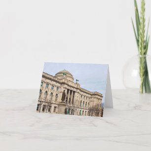 renaissance style public library in milwaukee thank you card