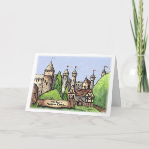 Renaissance Village Painting Card