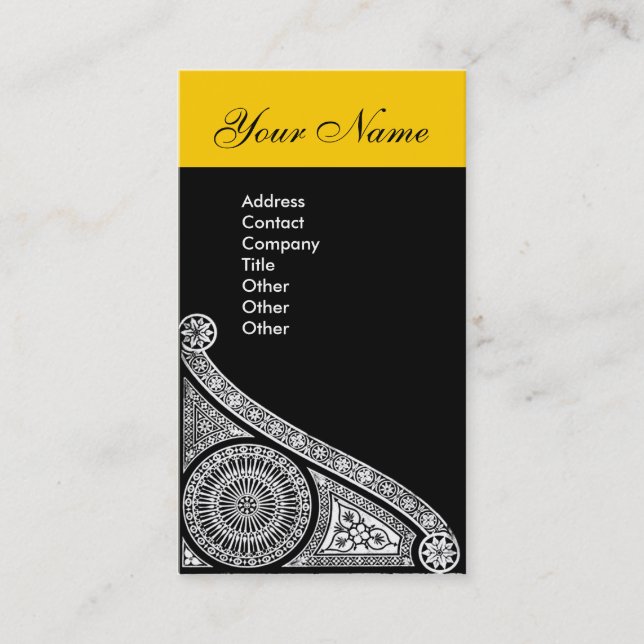 RENAISSANCE yellow Business Card (Front)