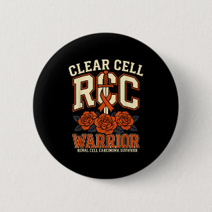 Renal cell carcinoma survivor ribbon kidney cancer 2 inch round button
