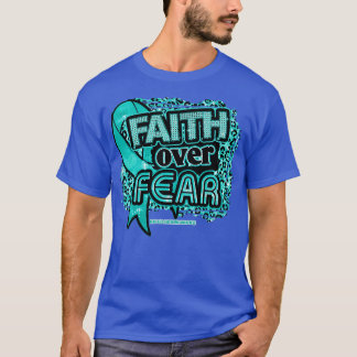 Renal Cell cinoma awareness Ribbon Faith Over Fear T-Shirt