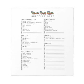 Renal Diet Chef Shopping List Pad