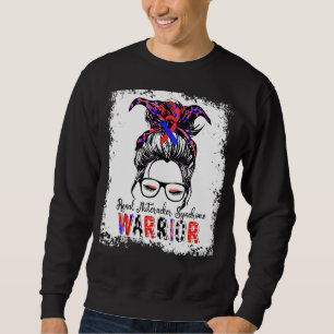 Renal Nutcracker Syndrome Warrior Blue Red Ribbon Sweatshirt
