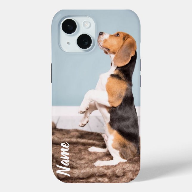 Rename your Beagles Dog dog on the phone cases (Back)