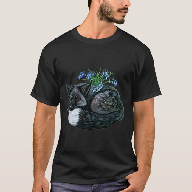 Renard argenté avec T-shirt Bluebells (Devant)