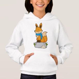 Renard avec Écharpe sur Rocher