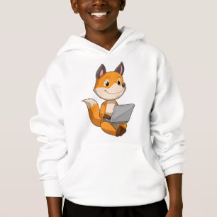 Renard avec ordinateur portable