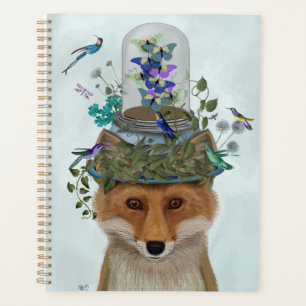 Renard avec papillon Bell Jar