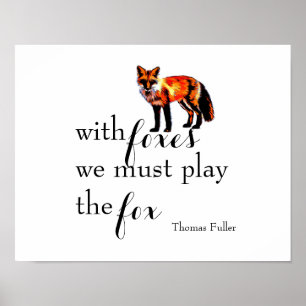 renard avec poster de devis pour décoration à la m