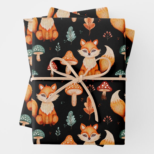 Renard, Champignons des Forêts Sauvages, Feuilles  (En situation)
