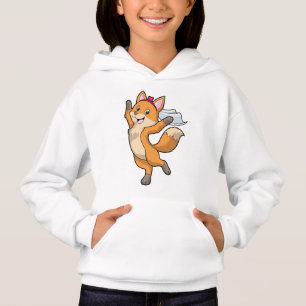 Renard comme mariée avec voile et cœur