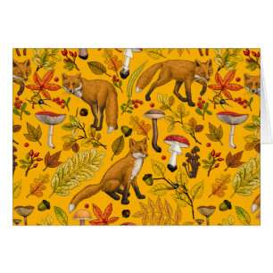Renard d'automne sur orange