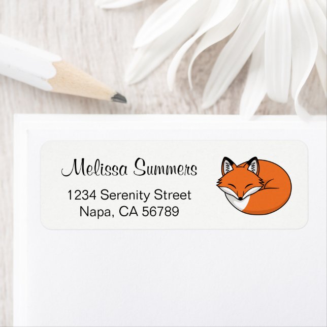 Renard de dessin animé endormi (En situation)