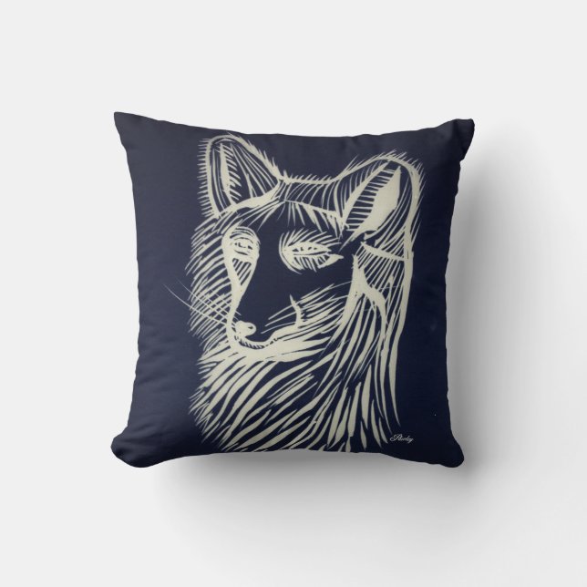 Renard de nuit de Pawley et coussin de forêt (Recto)