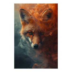 Renard Éthéré dans la Fumée et la Brume – Affiche