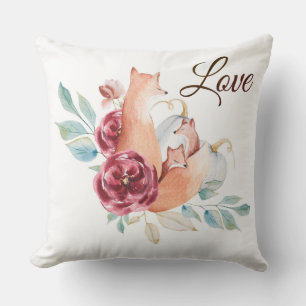 Renard Floral Coussin réversible..